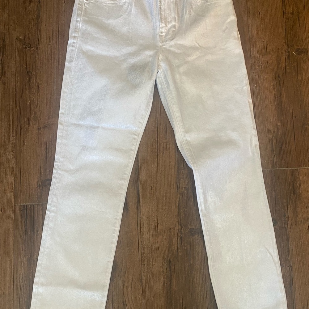 Frame Denim Women's High Rise White Jeans